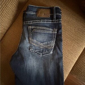 BKE Men's Dark Wash Bootcut Jeans